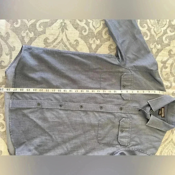 Michael Kors Gray/Blue Men’s Button Down Shirt SZ S - Picture 8 of 8
